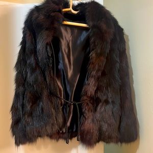 Vintage Black Fox Fur Coat